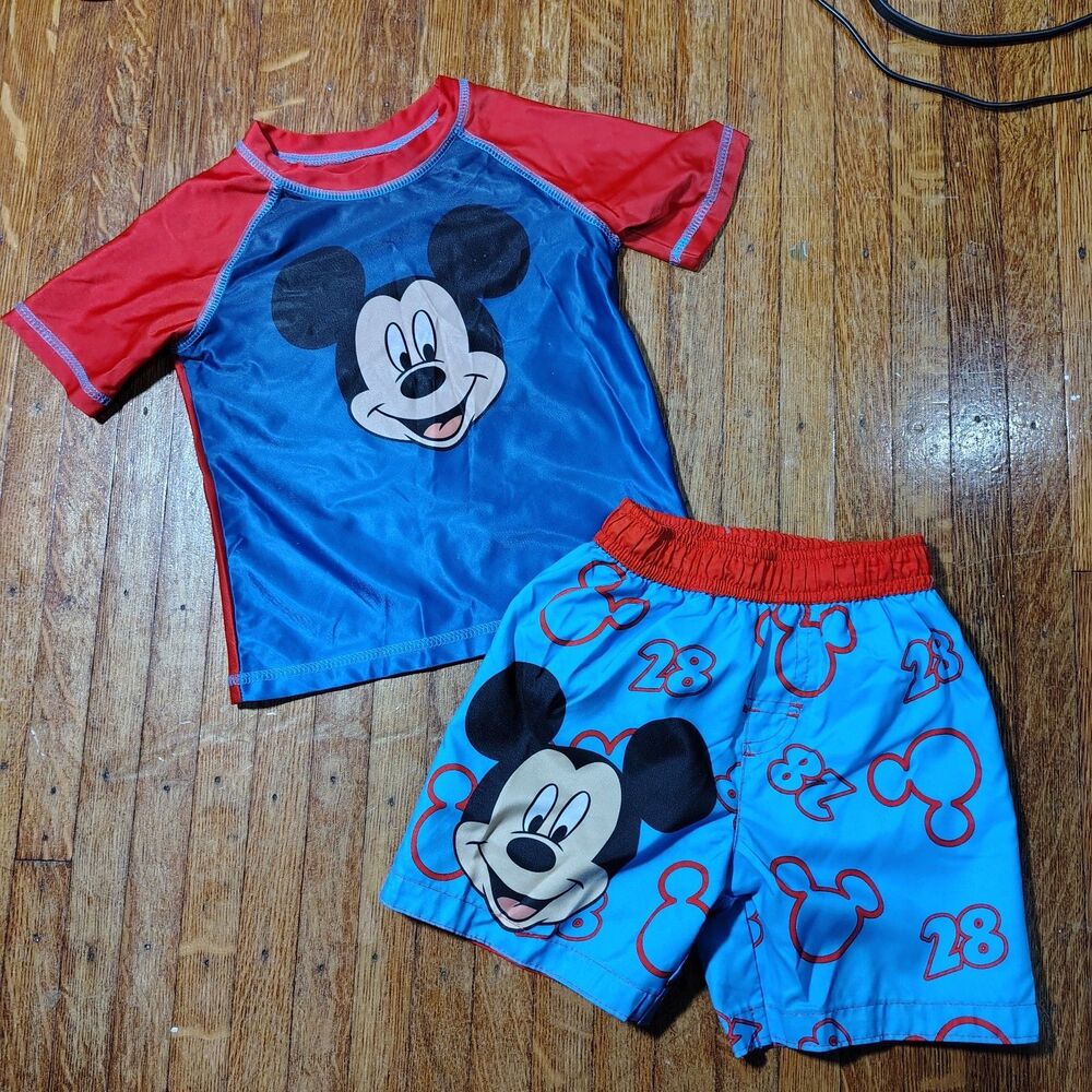 Disney Mickey Mouse 2 PC Boys Swim Set Size 2t/T500